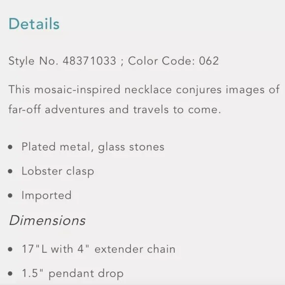 Anthropologie Gold Blooming Mosaic Necklace - Picture 4 of 5